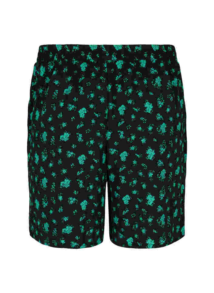 Shorts met print en zakken, Green Flower AOP, Packshot image number 1