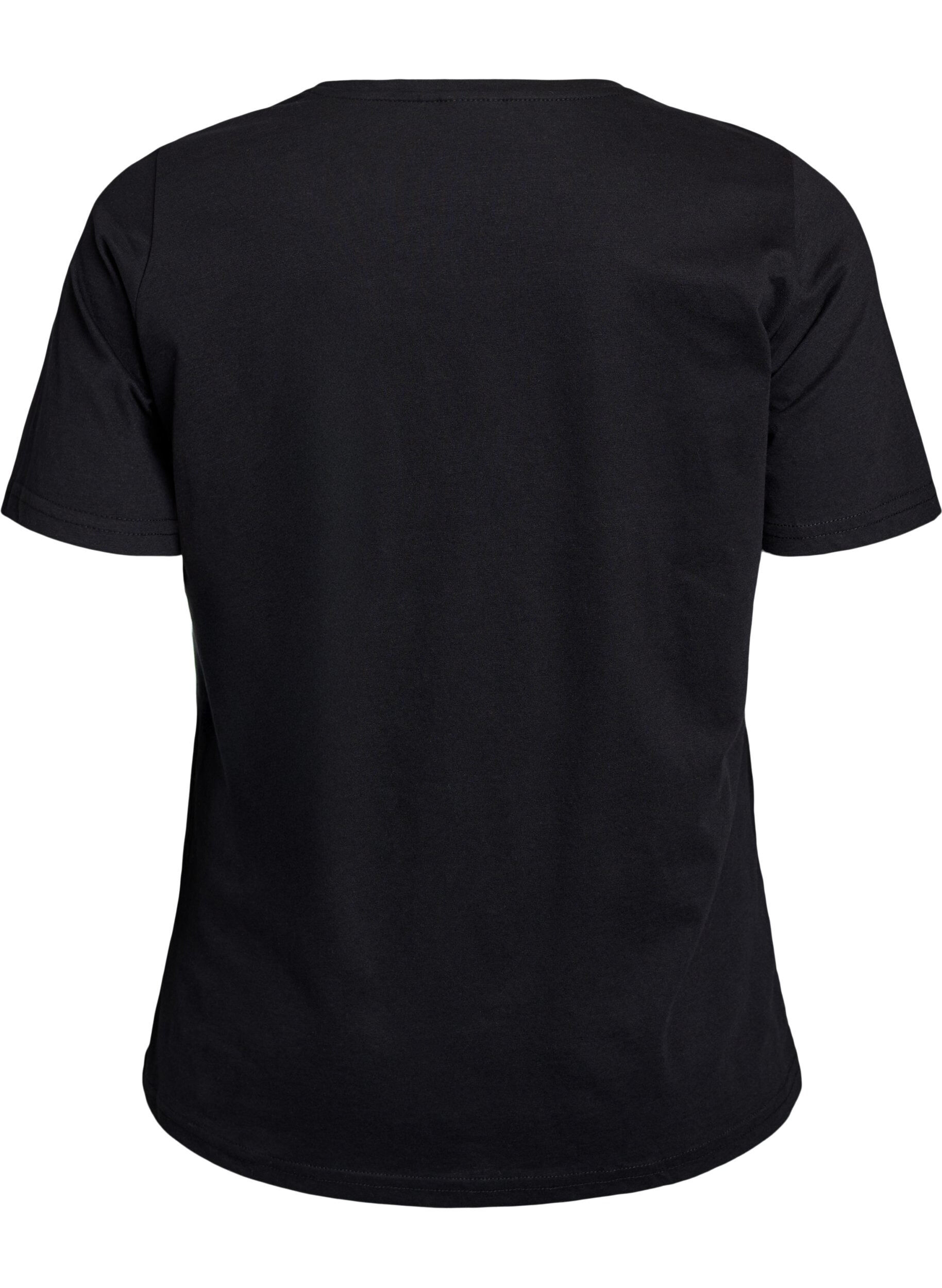 ZizziT-shirt imprim&eacute;, Noir, Packshot image number 1
