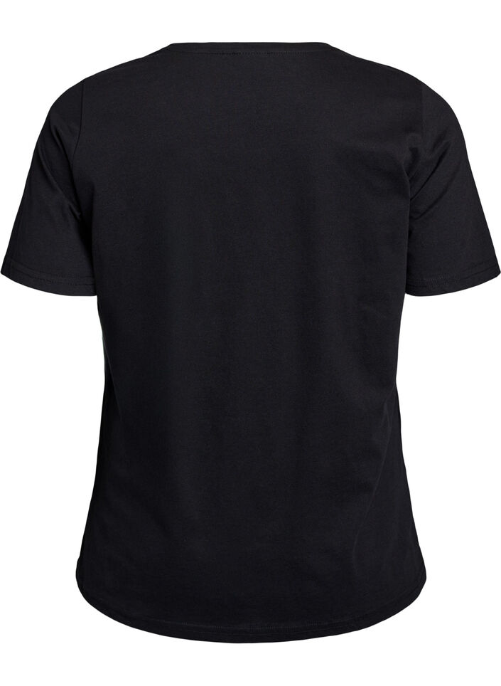 T-shirt imprim&eacute;, Noir, Packshot image number 1