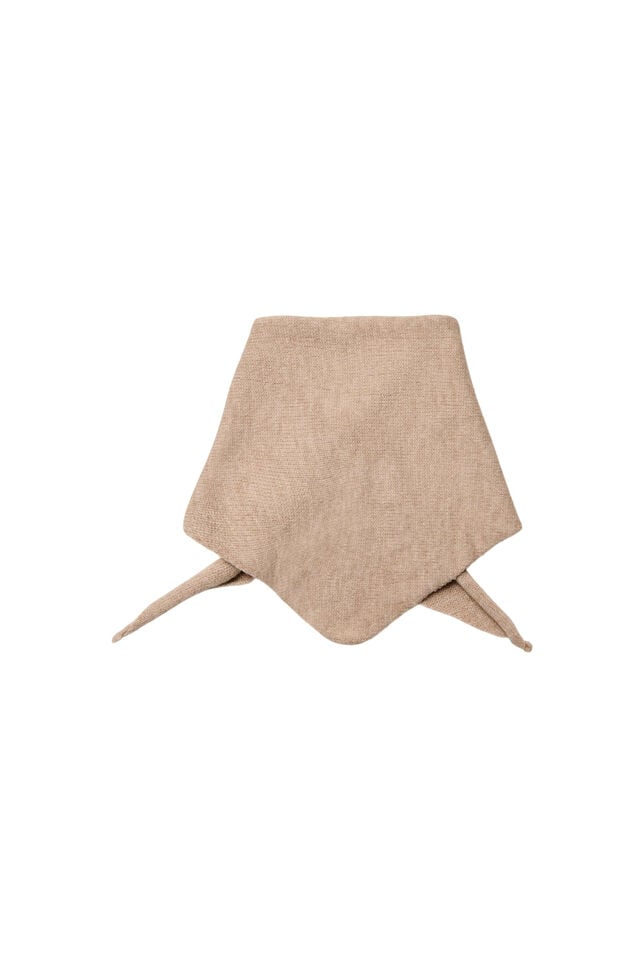 &Eacute;charpe triangle tricot&eacute;e, Beige, Packshot