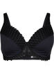 Soutien-gorge rembourré avec armature et détails en dentelle, Noir, Packshot image number 0