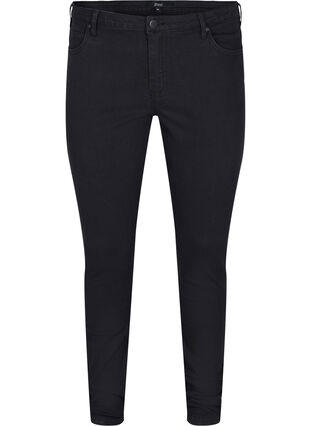 Extra slim Sanna jeans met normale taille, Black, Packshot image number 0