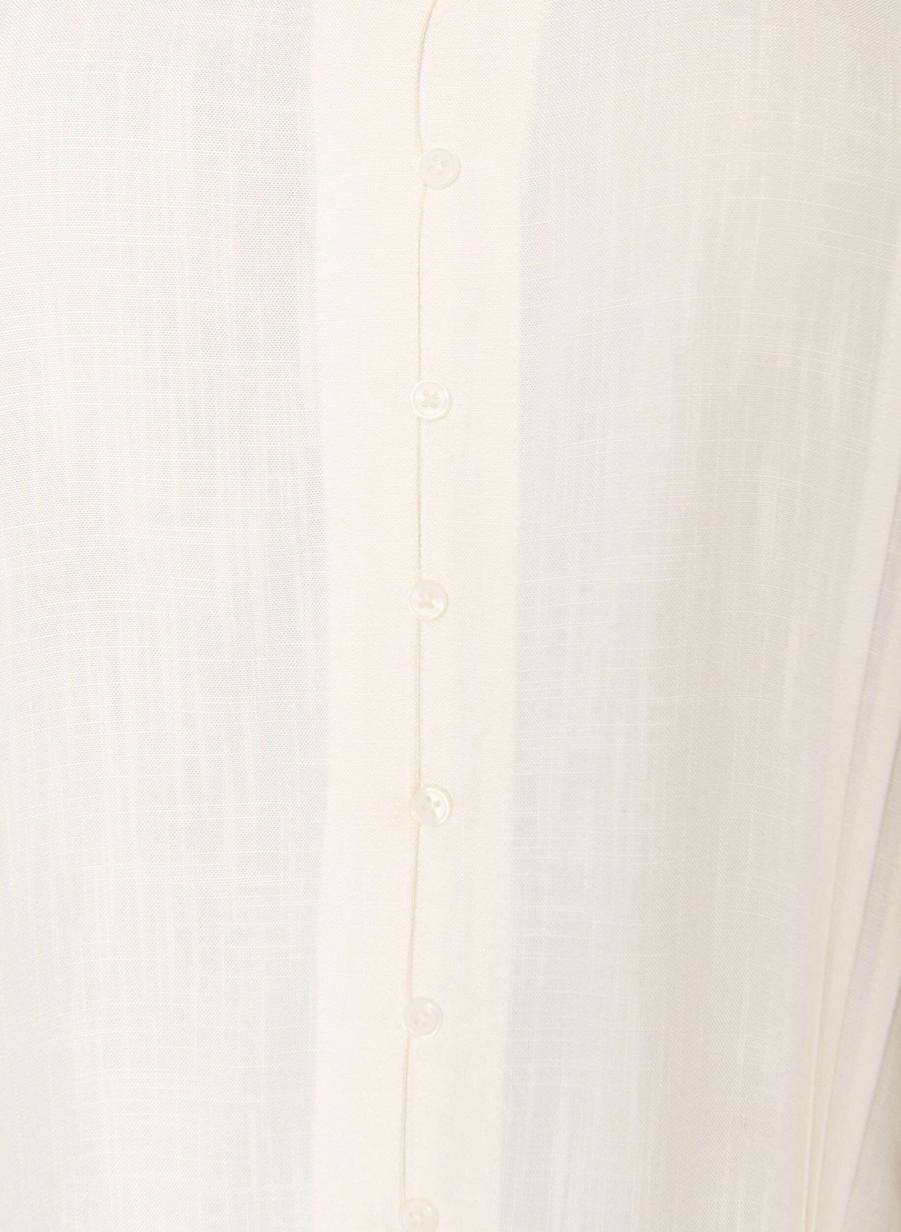 ZizziViscose tuniek met knopen en rucherand, Vanille, Packshot image number 2
