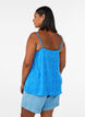 Strap top in viscose, Blauw, Model image number 2
