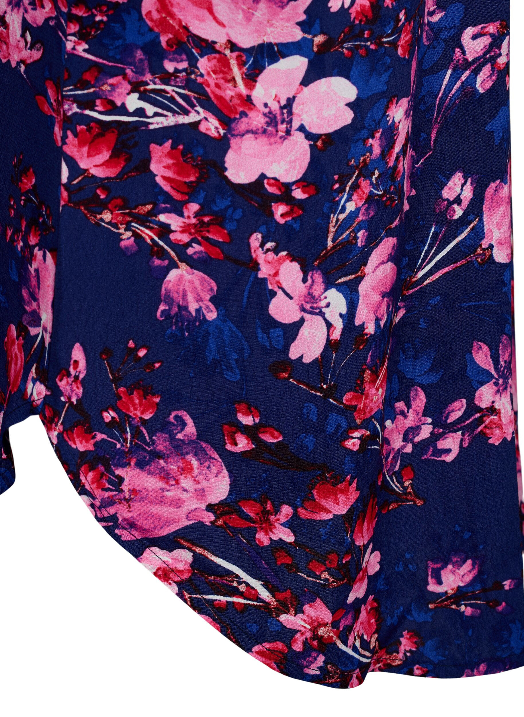 ZizziMidi-jurk van viscose met bloemenprint, B. Blue Pink Flower, Packshot image number 2