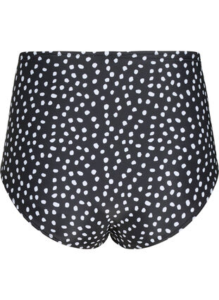 Bas de bikini taille extra haute avec imprimé, Black White Dot, Packshot image number 1