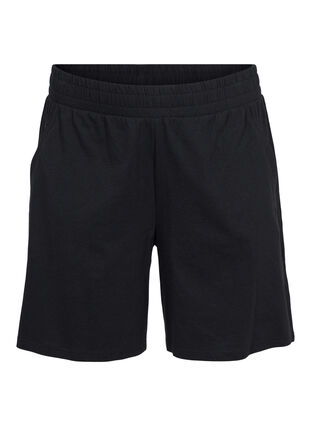 Losse shorts met zakken, Black, Packshot image number 0