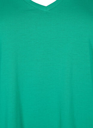 T-shirt met korte mouwen en v-hals, Simply Green, Packshot image number 2