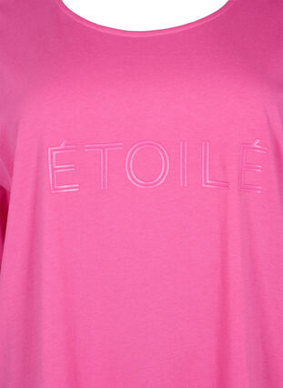 T-shirt oversize en coton avec imprimé, Shocking Pink ÉTOILÉ, Packshot image number 2