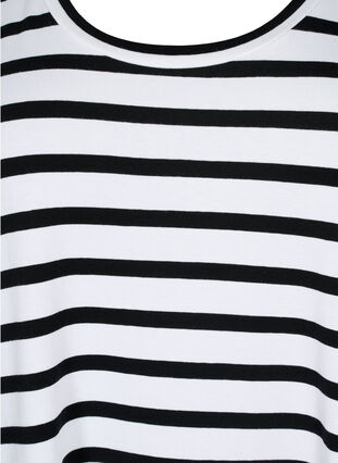 Robe en jersey rayé à manches courtes, Black Stripes, Packshot image number 2