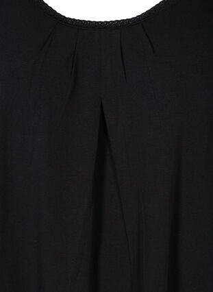 Katoenen jurk met korte mouwen , Black, Packshot image number 2