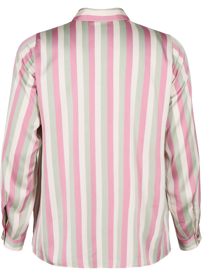 Chemises en satin rayé, Rose Stripe, Packshot image number 1