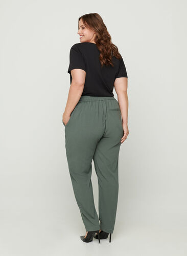 Pantalon classique avec lien à la taille, Green ASS, Model image number 0