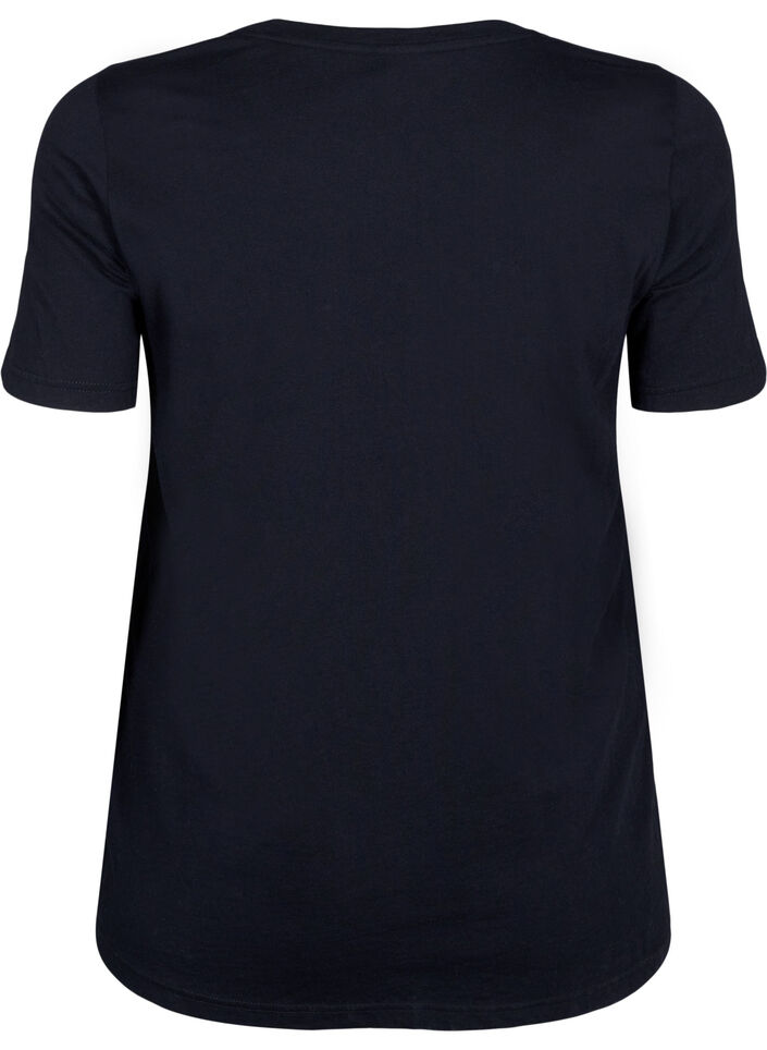 Kerst T-shirts in 100% katoen, Black w. Wine, Packshot image number 1