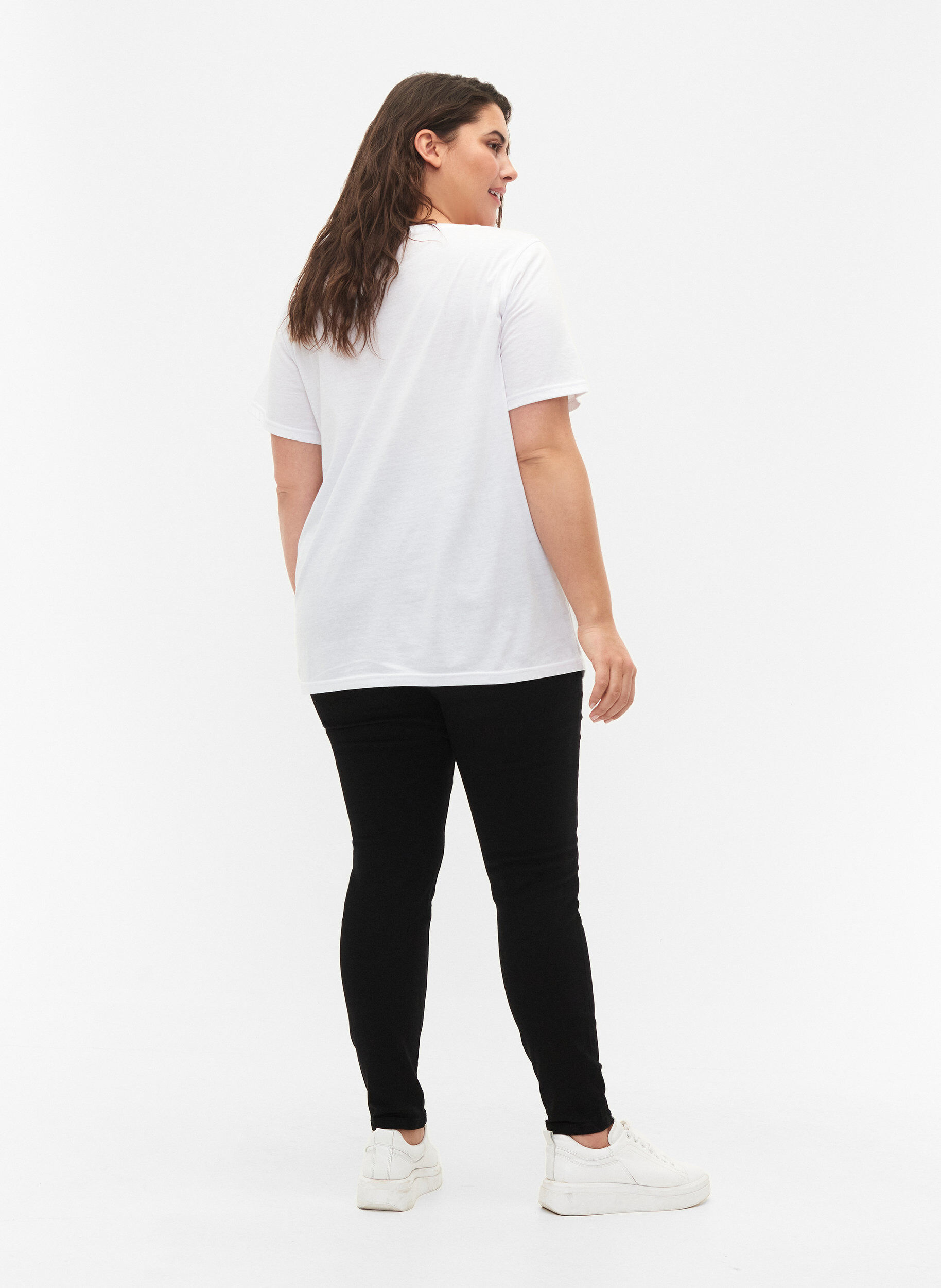Zizzi FLASH - Jegging ajust&eacute; &agrave; taille haute, Black, Model image number 1