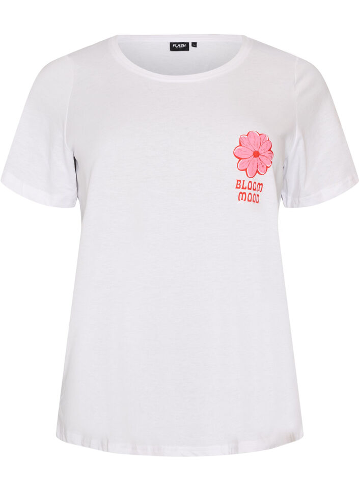 T-shirt met motief, Wit, Packshot image number 0