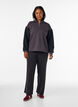 Sweatshirt met teddymouwen en een hoge hals, Grijs, Model image number 1