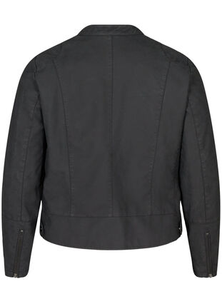 Short faux suede jacket, Black, Packshot image number 1