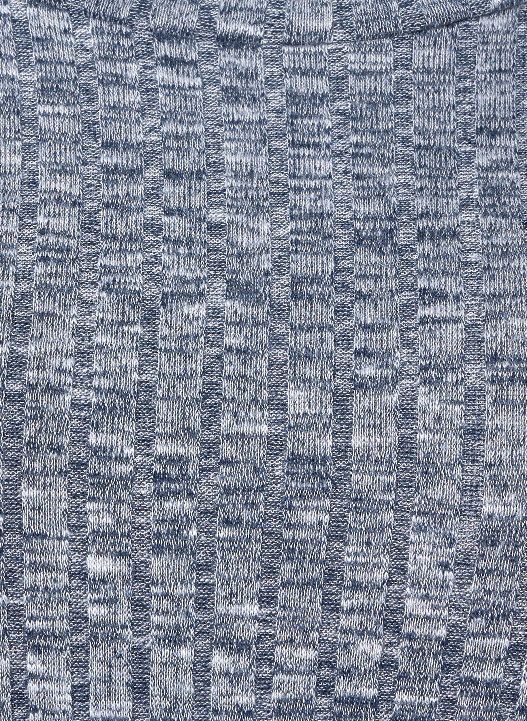 ZizziGem&ecirc;leerde blouse met ronde hals en 3/4 mouwen, Dress Blues Mel., Packshot image number 3