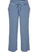 Pantalon de pyjama ray&eacute; &agrave; taille haute et coupe ample, Bleu, Packshot image number 0