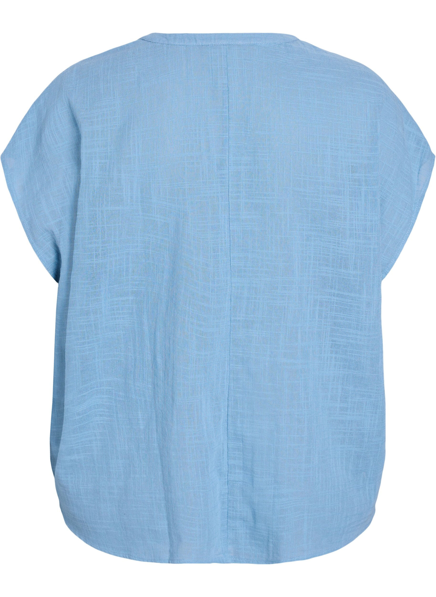 ZizziFLASH - Losse blouse met kapmouwen, Blauw, Packshot image number 1