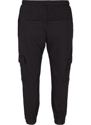 Pantalon délavé en mélange de coton, Black Washed , Packshot image number 1