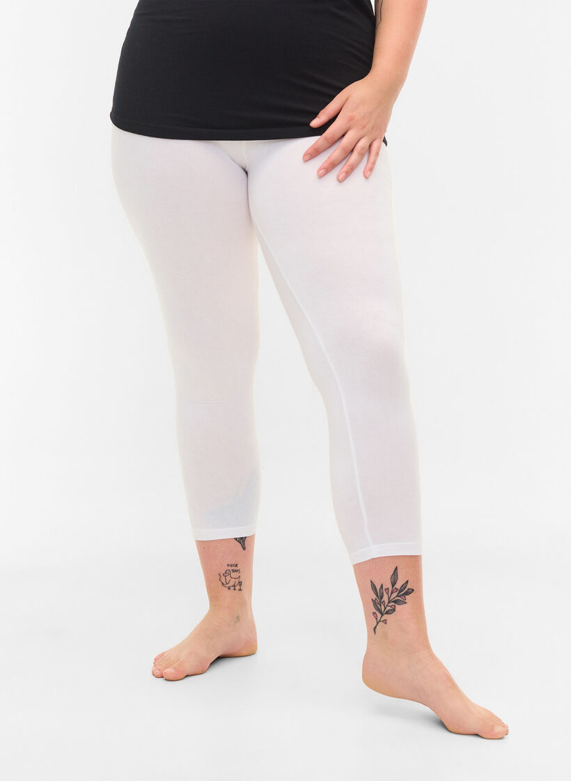 Basic 3/4 legging, Bright White, Model image number 2
