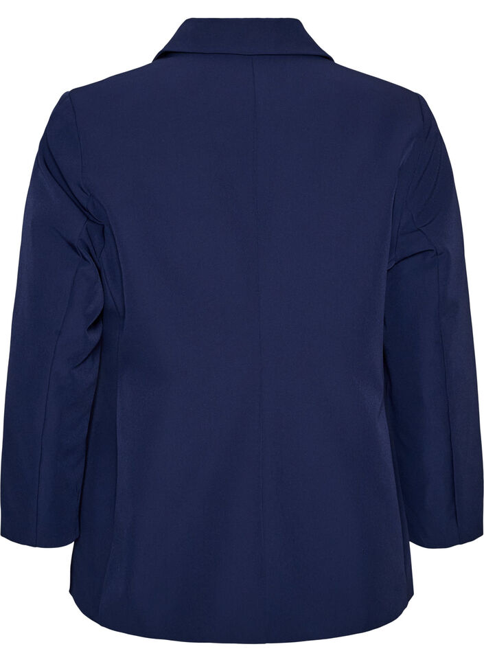 Klassieke blazer met knoopsluiting, Blauw, Packshot image number 1