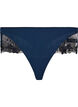 String hipster avec broderie florale et taille standard, Bleu, Packshot image number 0