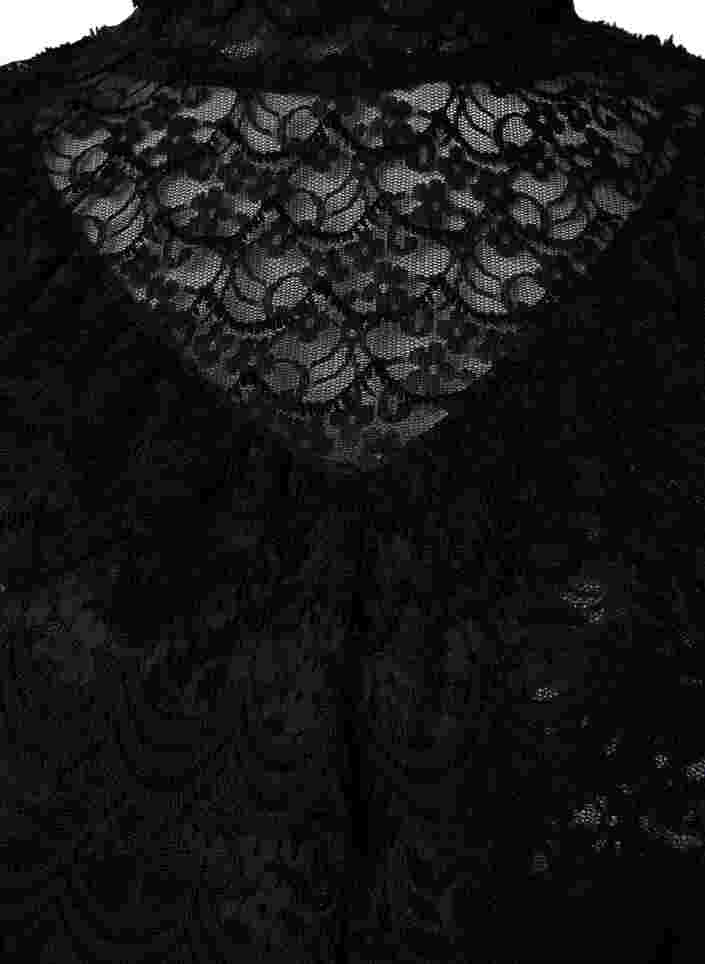 Kanten jurk met 2/4 mouwen, Black, Packshot image number 2