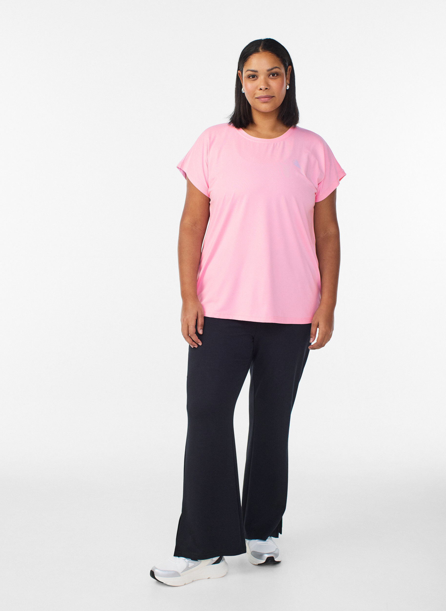 ZizziEffen gekleurd trainingsshirt, Roze, Model image number 1