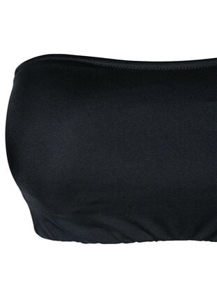 Haut de bikini bandeau de couleur unie, Black, Packshot image number 2