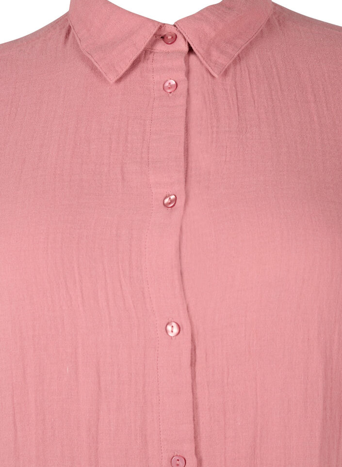Chemise longue en mousseline de coton, Old Rose, Packshot image number 2