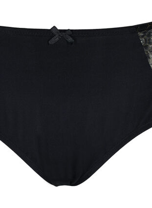 Culotte avec dentelle et lurex, Black, Packshot image number 2