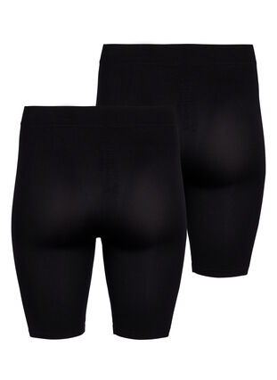 Short basique 2-pack sans couture, Black, Packshot image number 1