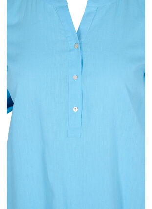 Robe chemise longue à manches courtes, Alaskan Blue, Packshot image number 2