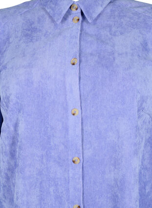 Robe en velours côtelé avec manches 3/4 et boutons., Lavender Violet, Packshot image number 2