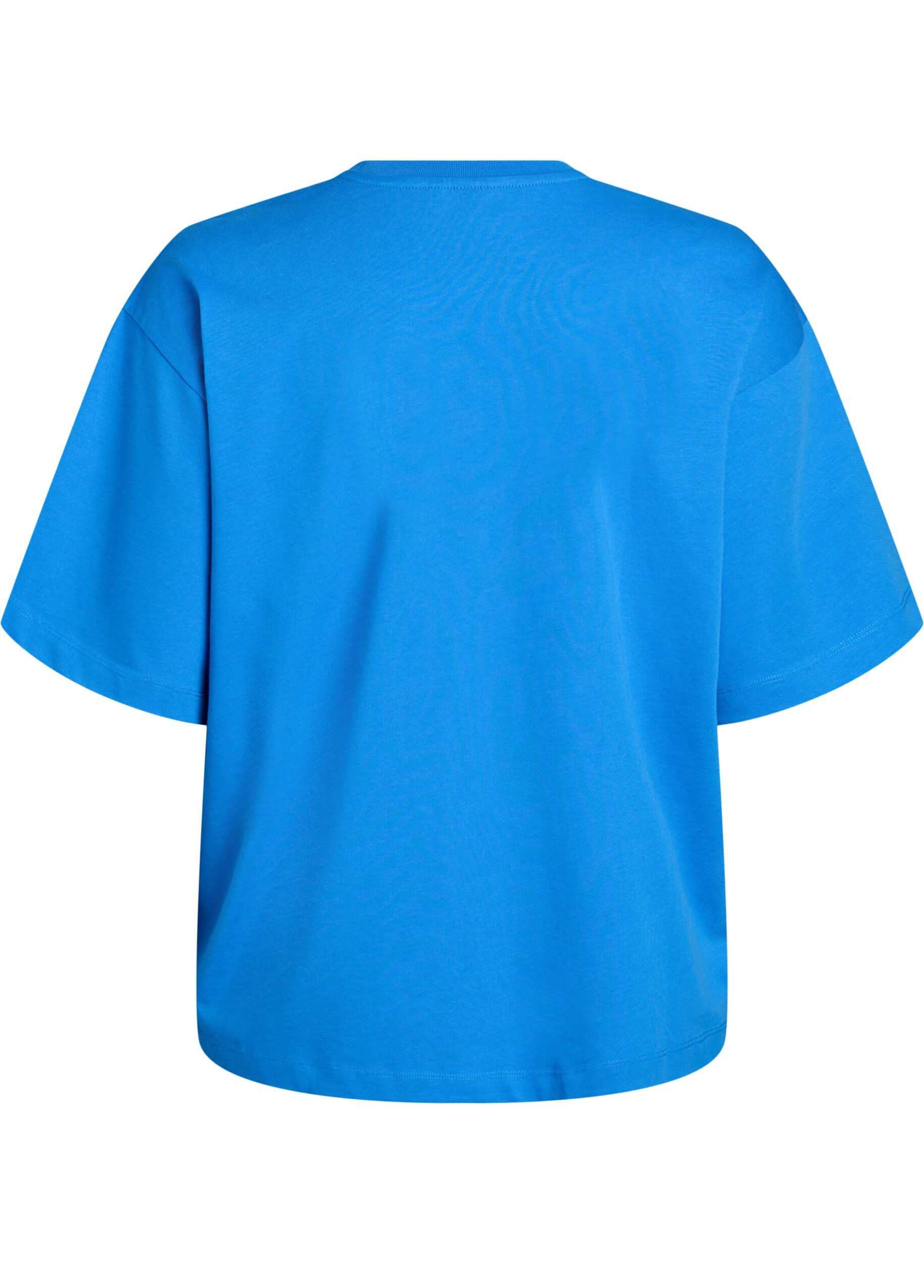 Zizzi T-shirt oversize &agrave; manches courtes, Bleu, Packshot image number 1
