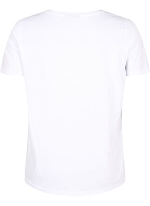 T-shirt en coton avec une cerise brodée, B.White CherryEMB., Packshot image number 1