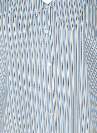 Chemisier rayé à grand col, Light Blue Stripe, Packshot image number 2