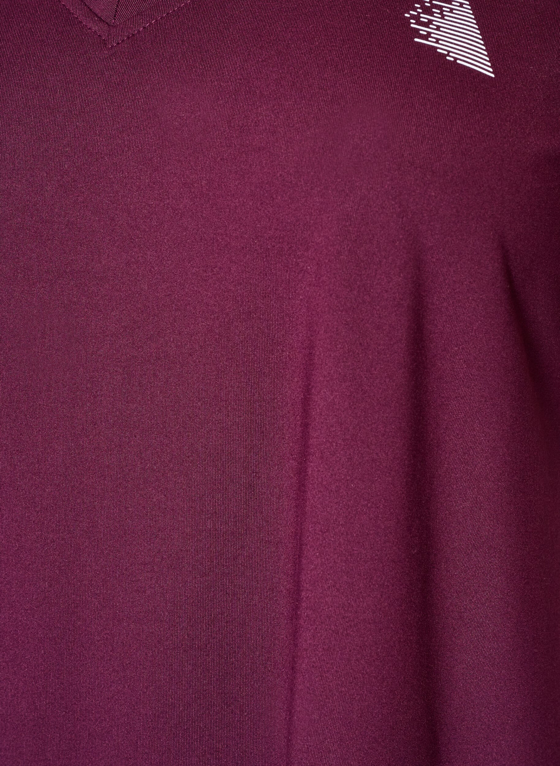 ZizziLoose training t-shirt with V-neck, Violet, Packshot image number 2