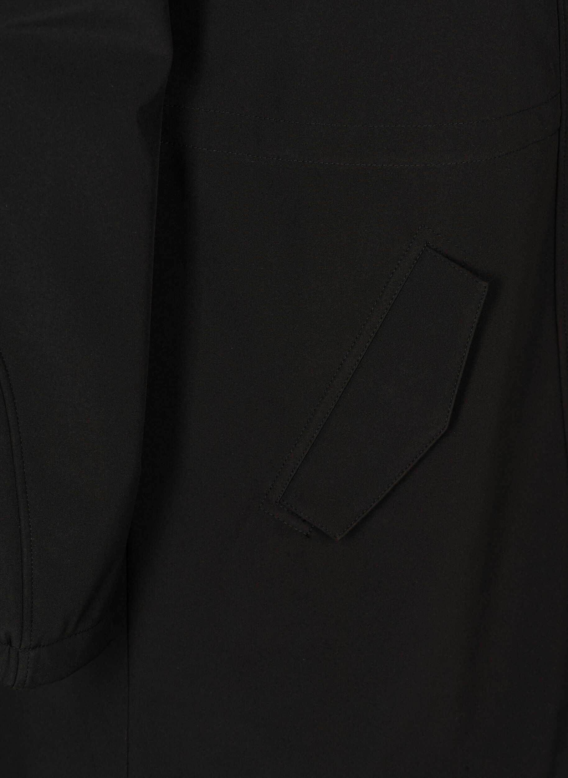 Zizzi Veste Softshell, Black solid, Packshot image number 3