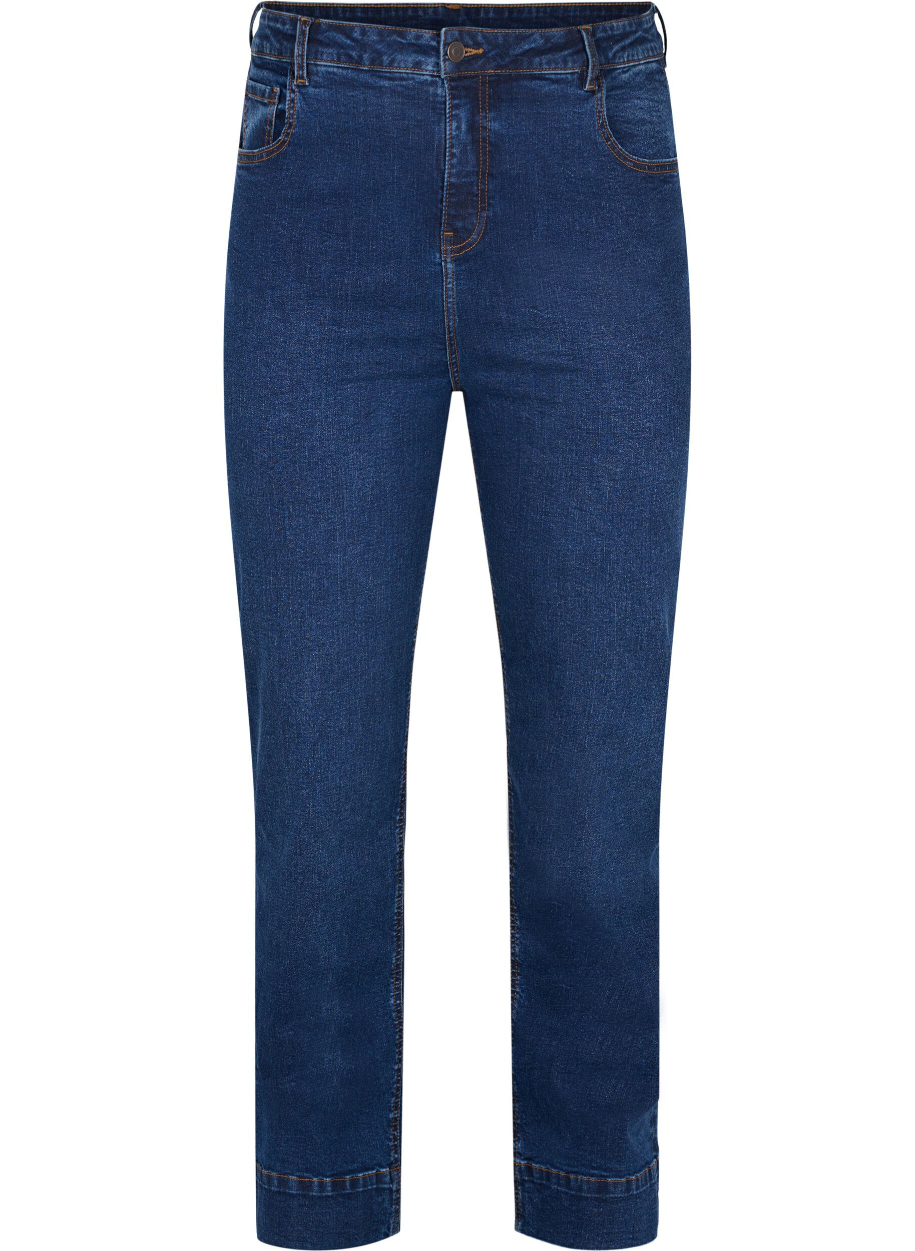 Rebel Queen Hoge taille jeans blauw casual uitstraling Mode Spijkerbroeken Hoge taille jeans 