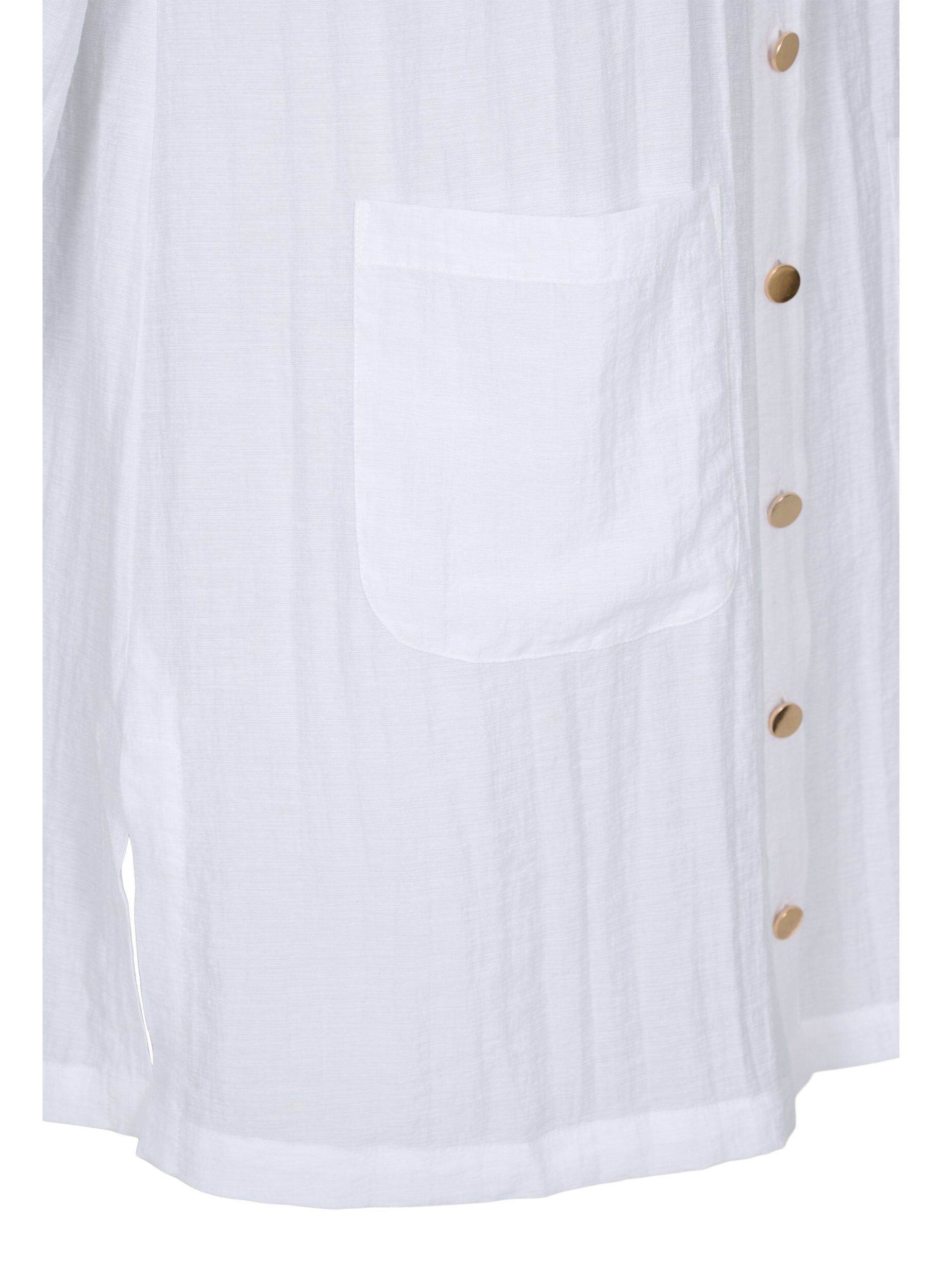 ZizziLange blouse met 3/4 mouwen, Bright White, Packshot image number 3