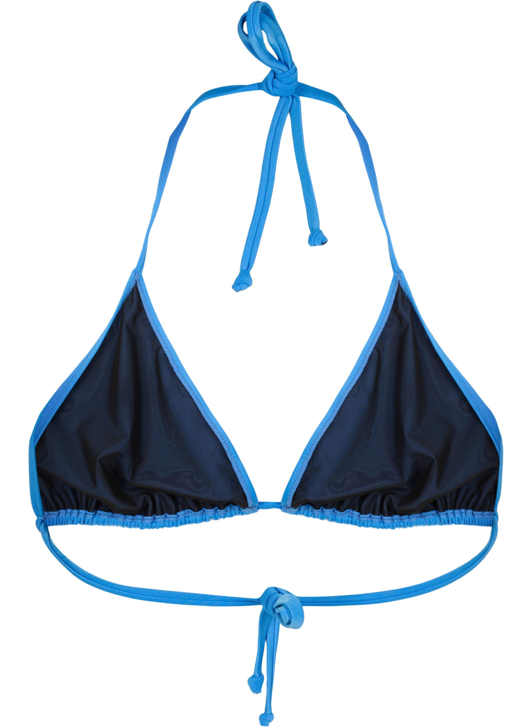 Zizzi Haut de bikini forme triangle de couleur unie, Bleu, Packshot image number 1