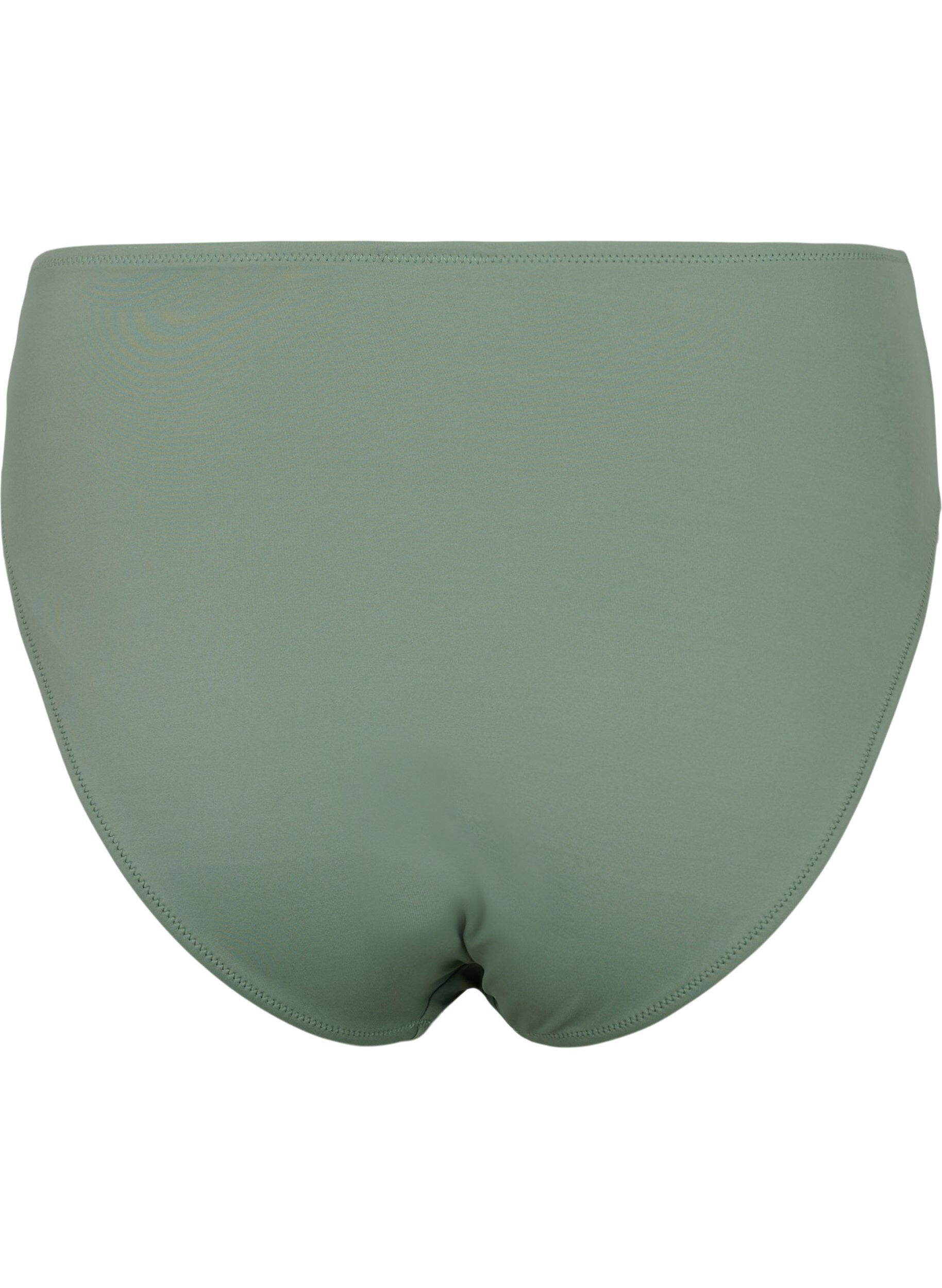 Zizzi Culotte de bikini Tai &agrave; taille r&eacute;guli&egrave;re, Vert clair, Packshot image number 1
