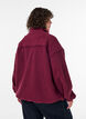 Veste teddy avec finitions en broderie anglaise et col montant, Bordeaux, Model image number 2