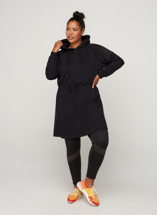 Robe pull à capuche, Black, Model image number 2