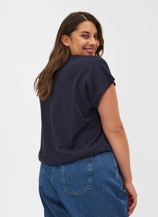 T-shirt en coton bio imprimé, Night Sky, Model image number 1