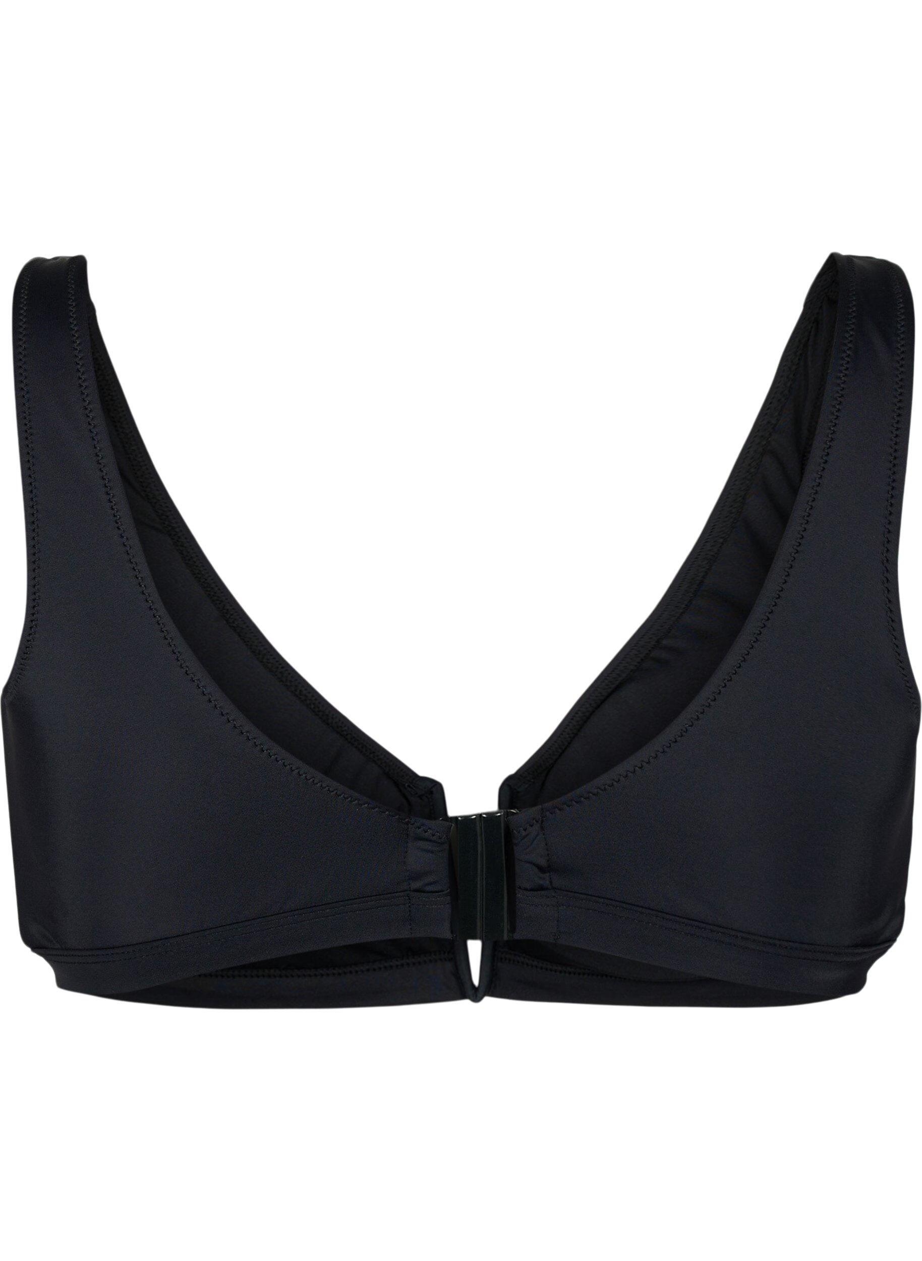 ZizziBikinitop met v-draad en uitneembare pads, Zwart, Packshot image number 1